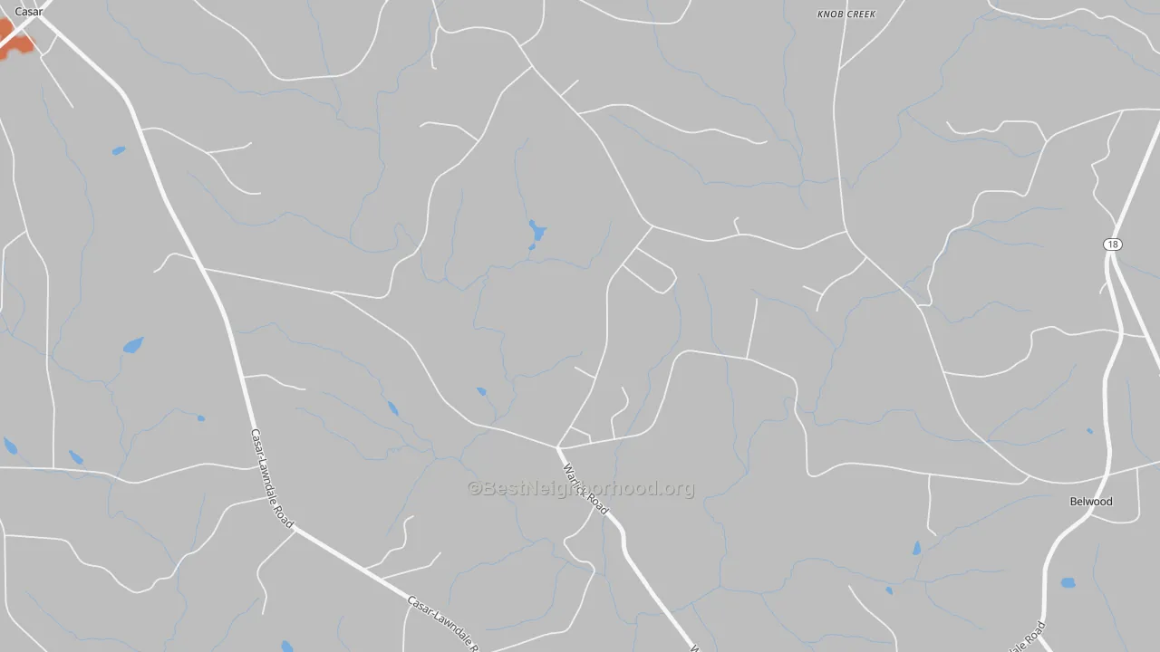 Bike Grade map of Double Shoals, NC