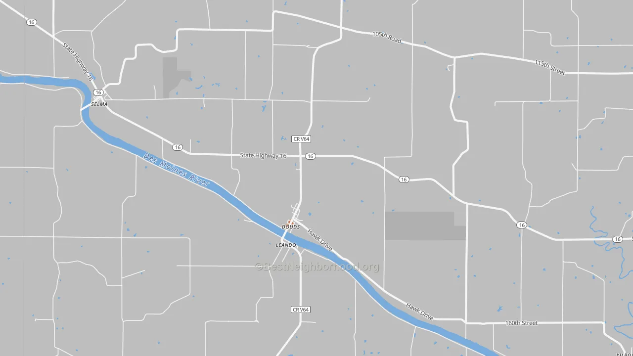 Bike Grade map of Douds, IA