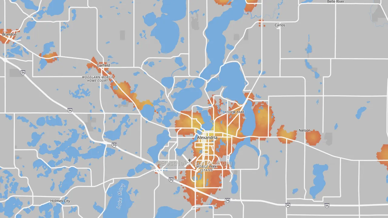 Bike Grade map of Douglas County, MN