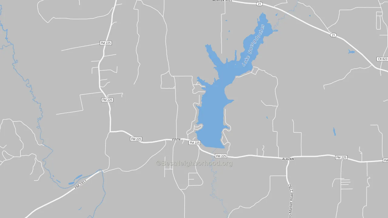 Bike Grade map of Douglass, TX