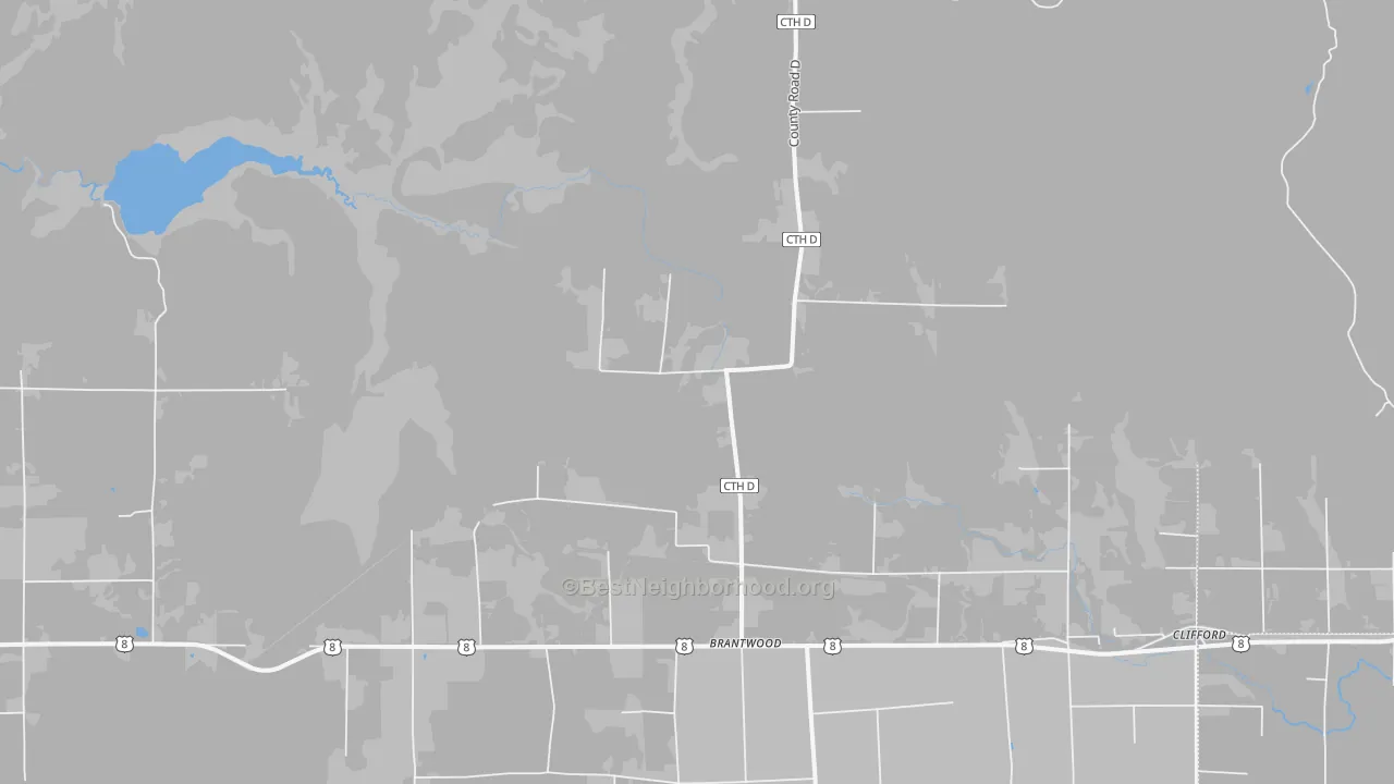 Bike Grade map of Dover, WI