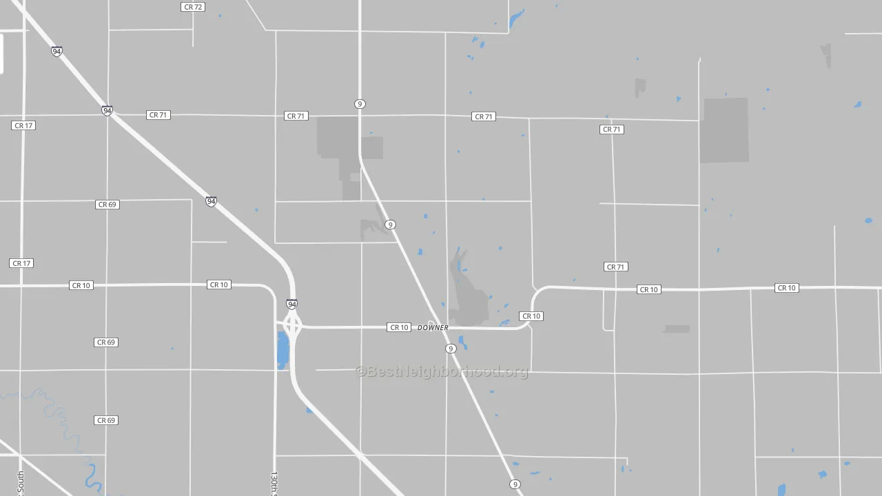 Bike Grade map of Downer, MN