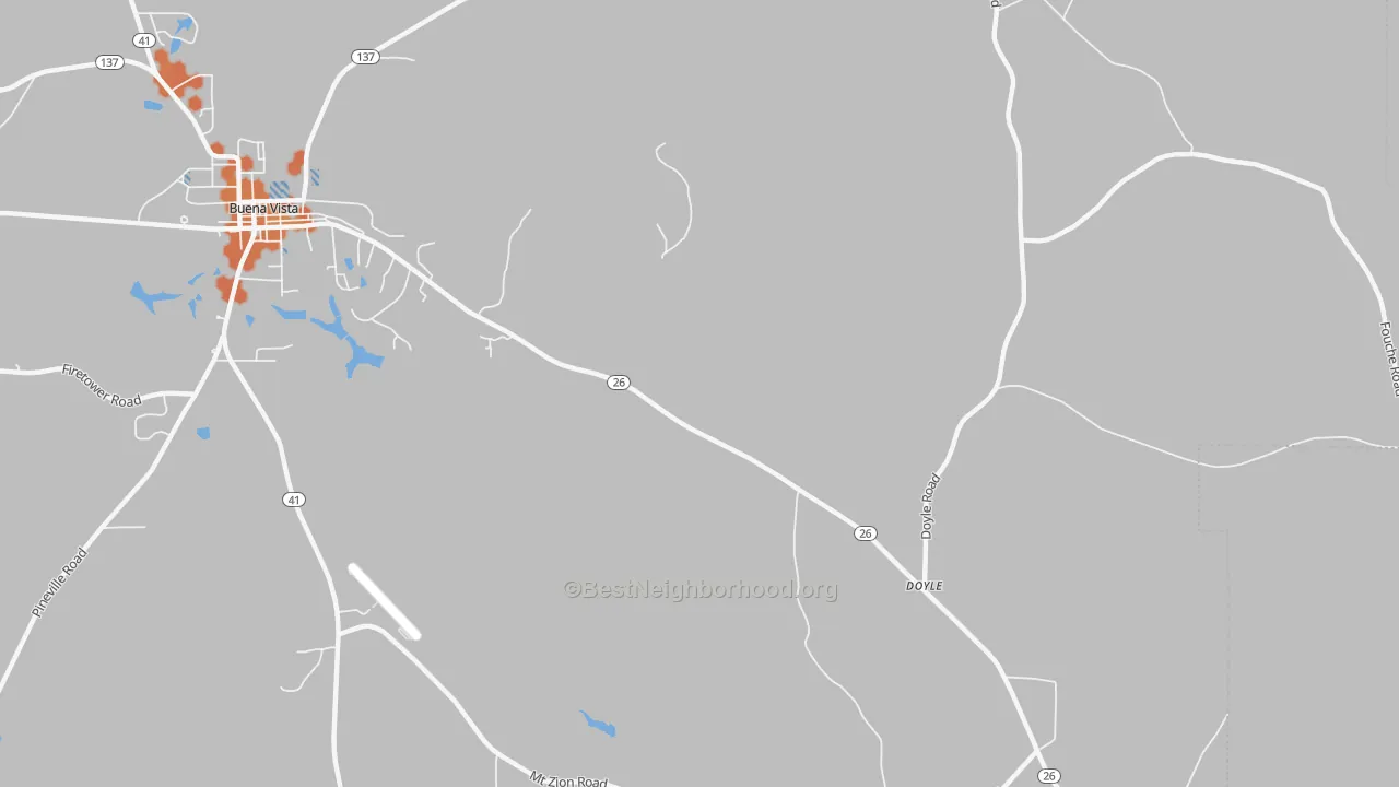 Bike Grade map of Doyle, GA