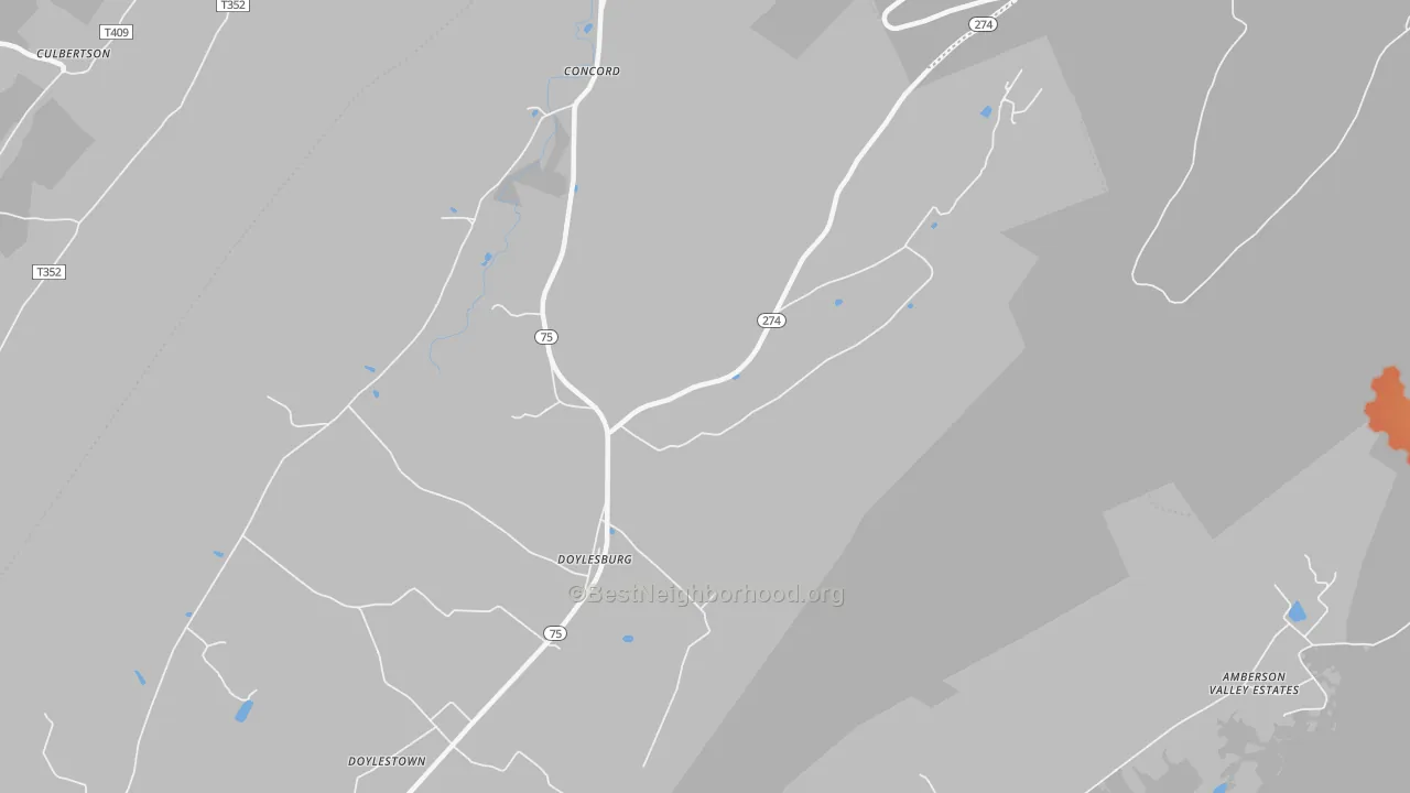 Bike Grade map of Doylesburg, PA