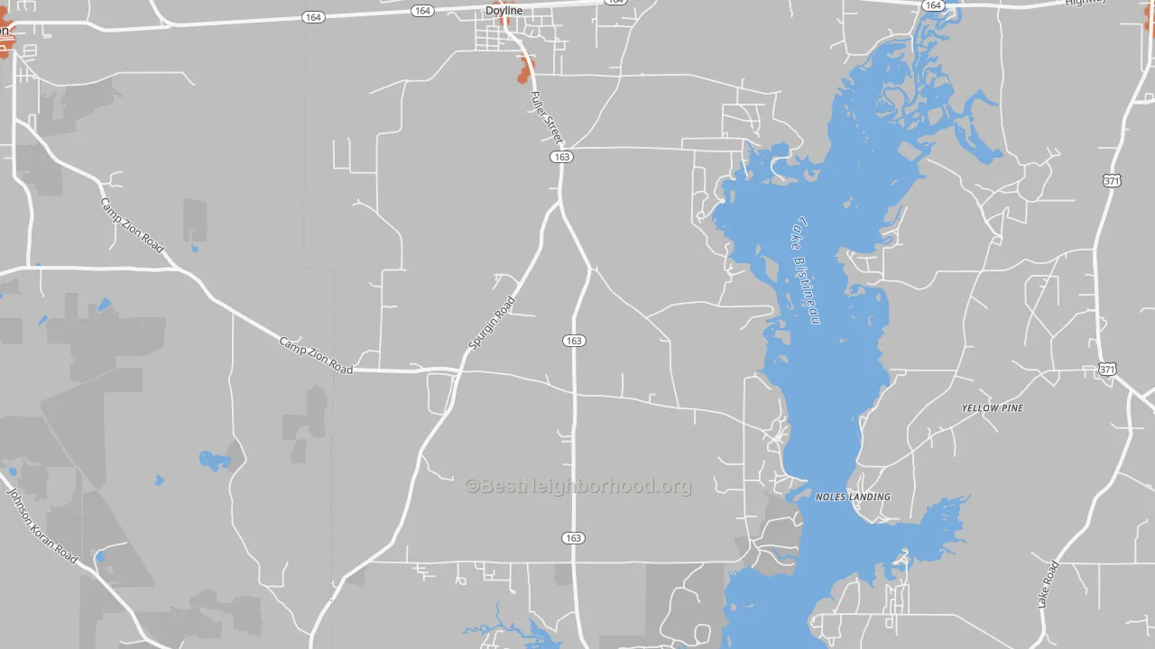 Bike Grade map of Doyline, LA