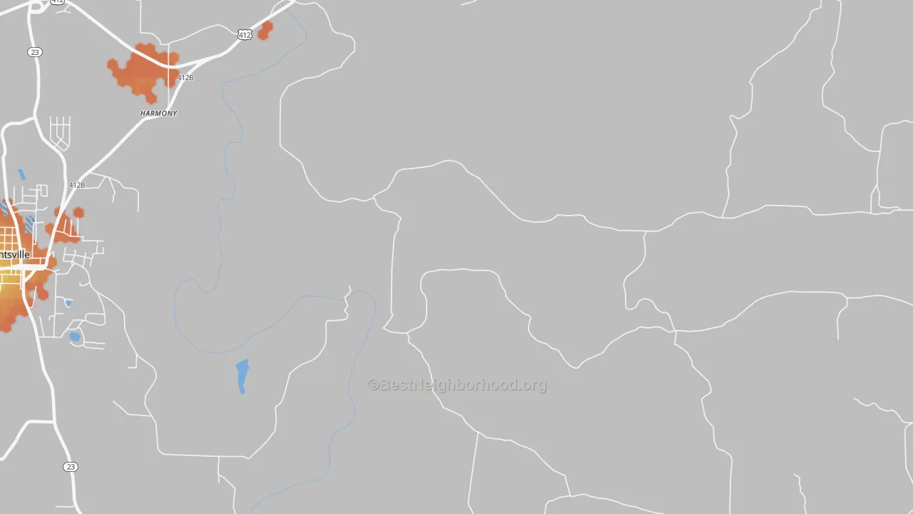 Bike Grade map of Drakes Creek, AR