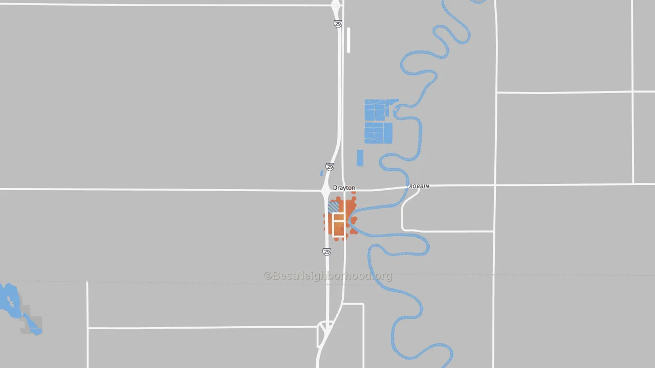Bike Grade map of Drayton, ND