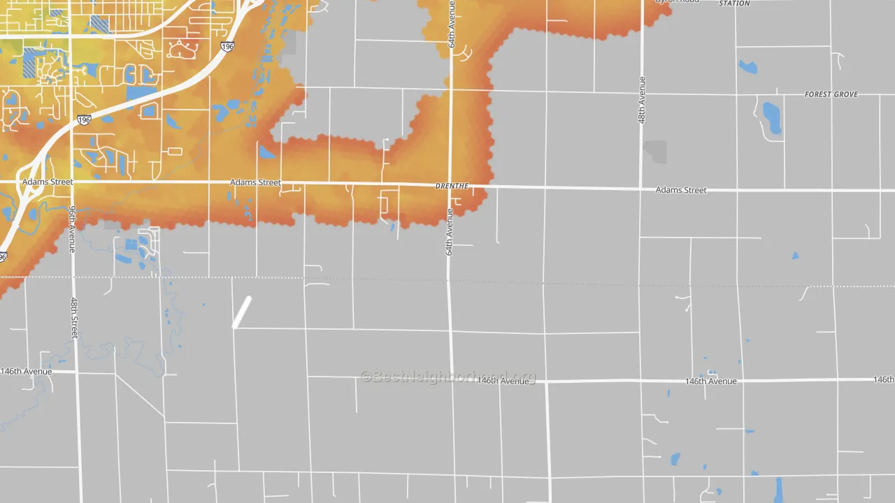 Bike Grade map of Drenthe, MI