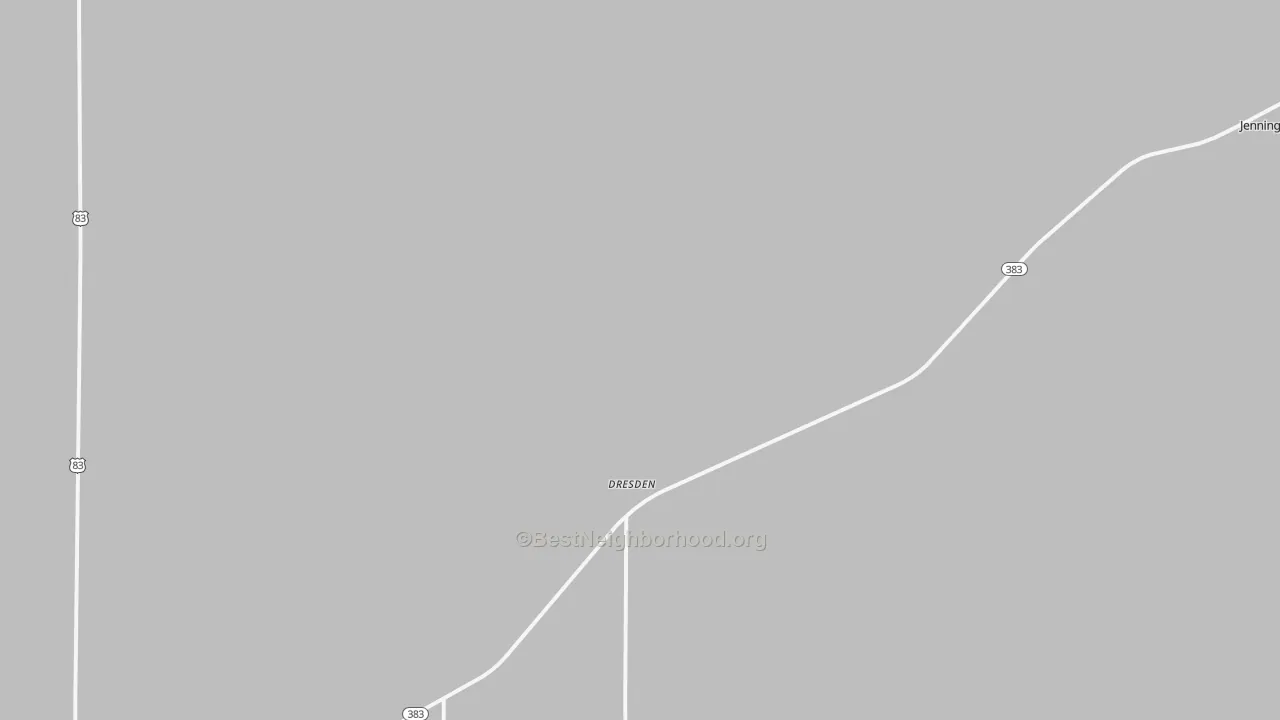 Bike Grade map of Dresden, KS