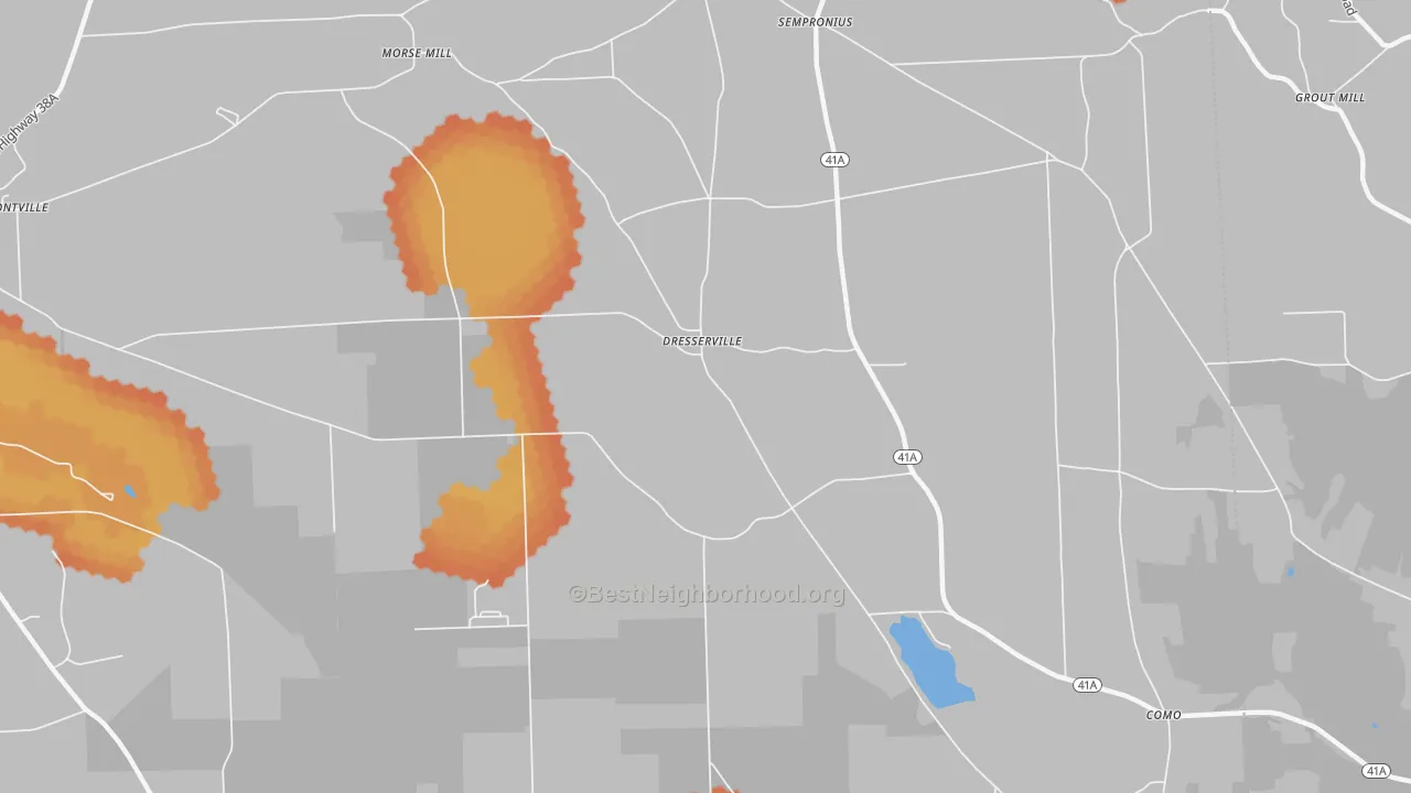 Bike Grade map of Dresserville, NY