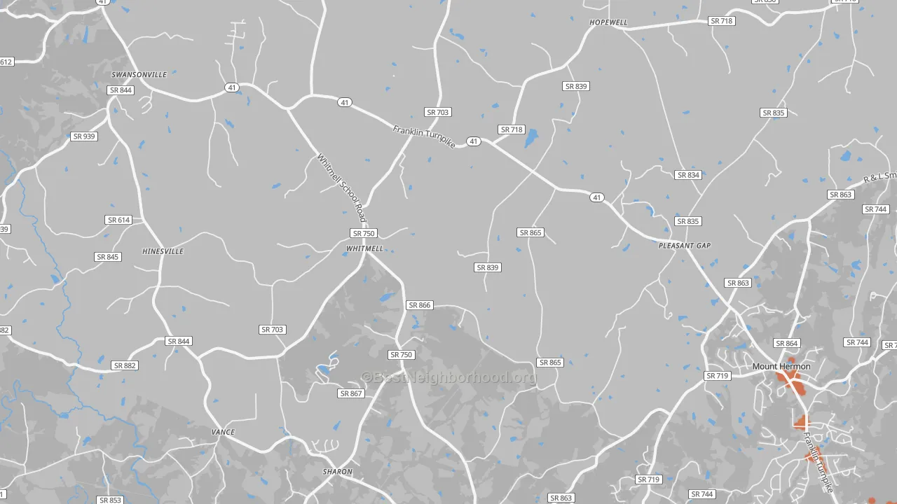 Bike Grade map of Dry Fork, VA