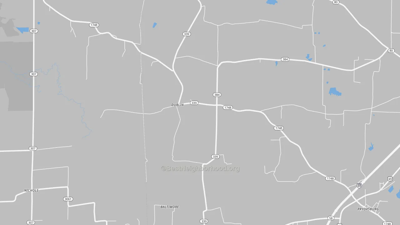 Bike Grade map of Dublin, KY