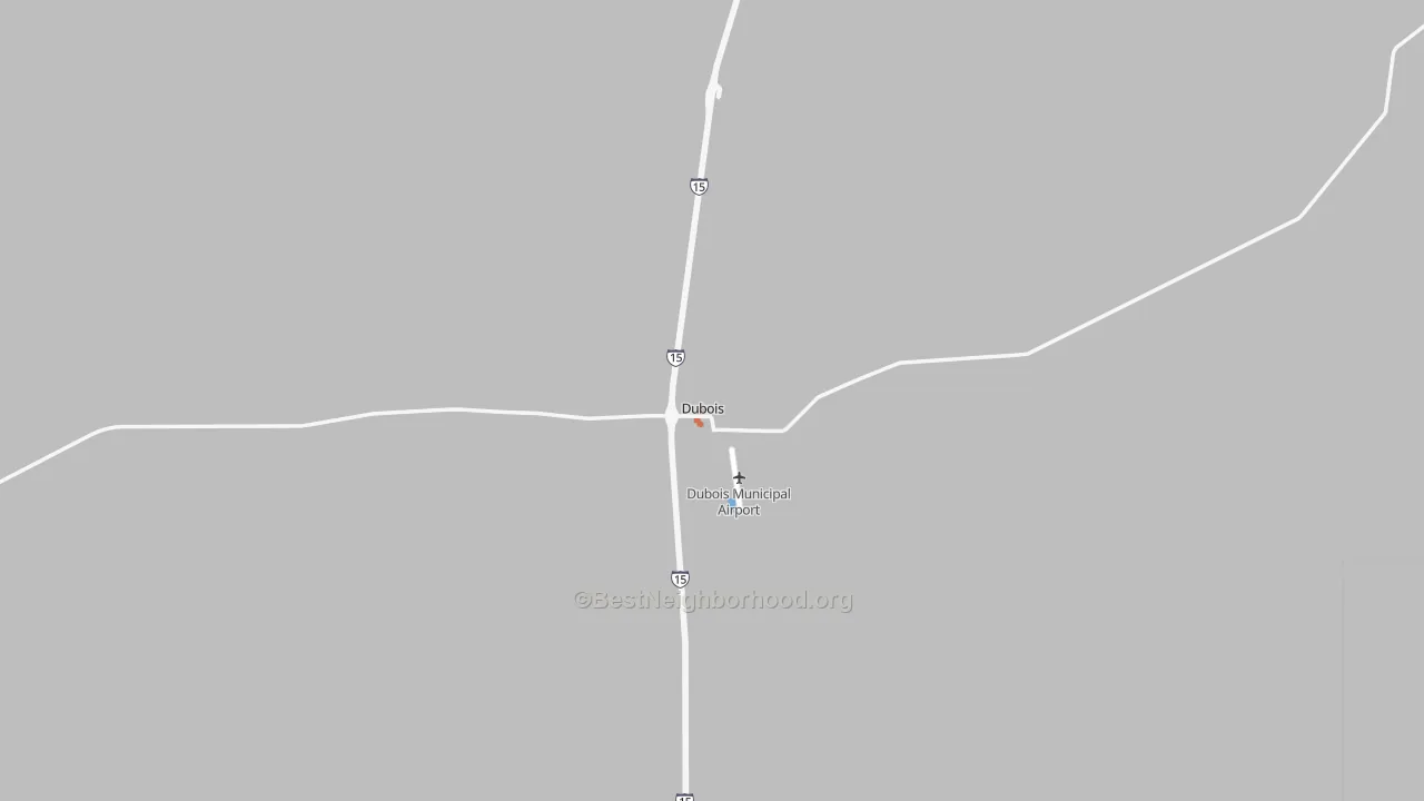 Bike Grade map of Dubois, ID