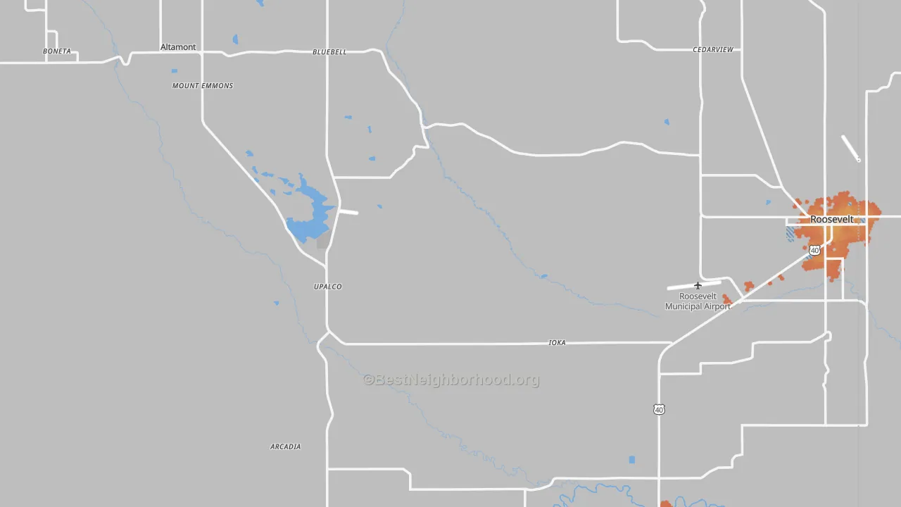 Bike Grade map of Duchesne County, UT