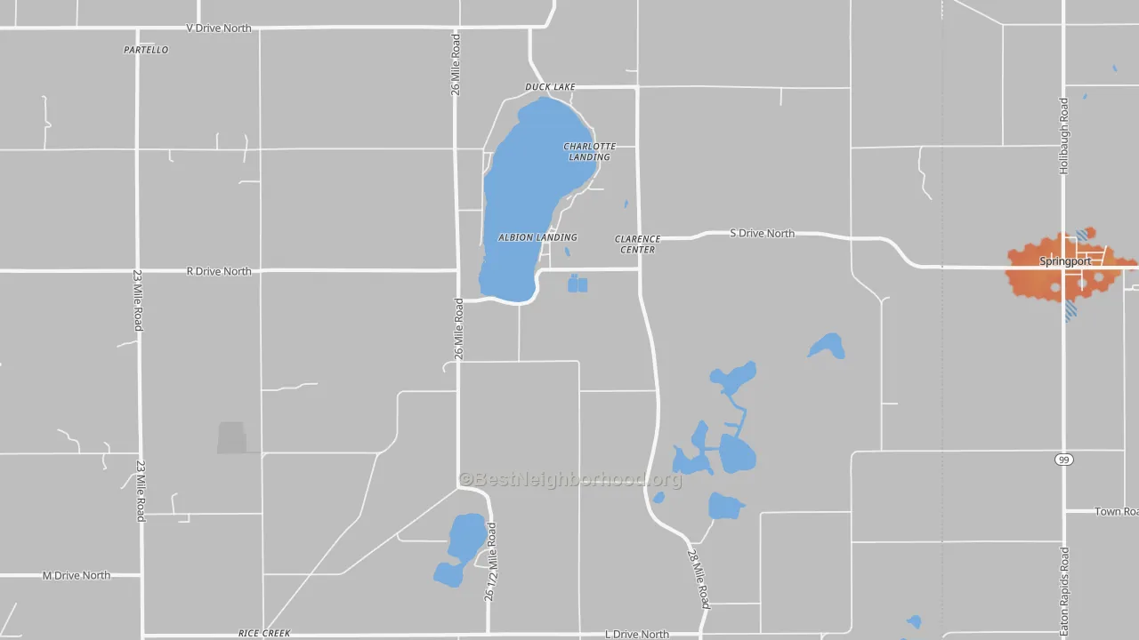 Bike Grade map of Duck Lake, MI