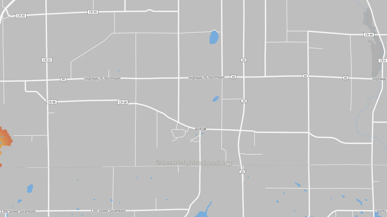 Bike Grade map of Duelm, MN