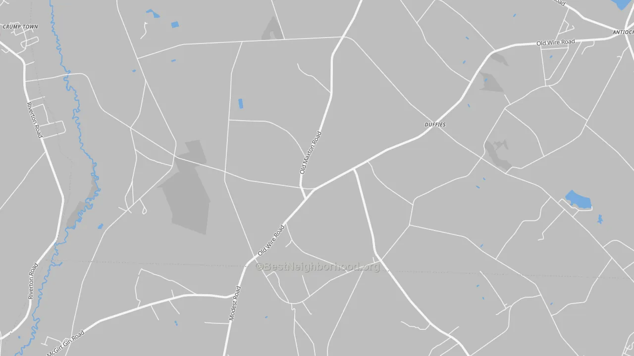 Bike Grade map of Duffies, NC