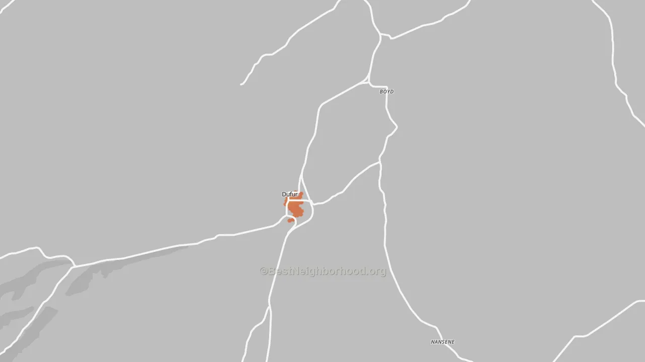 Bike Grade map of Dufur, OR