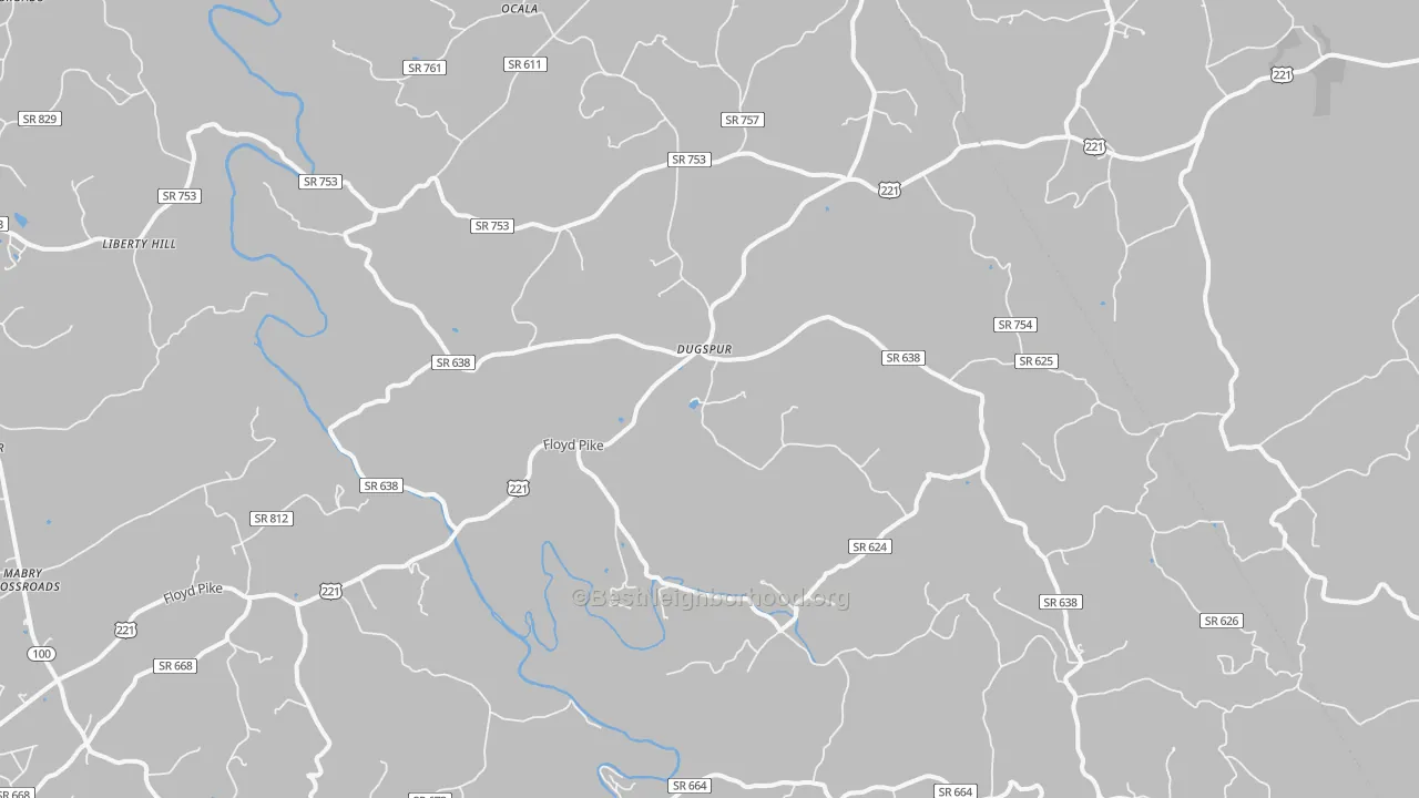 Bike Grade map of Dugspur, VA