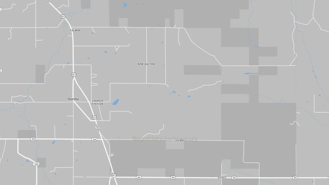 Bike Grade map of Dukes, MI