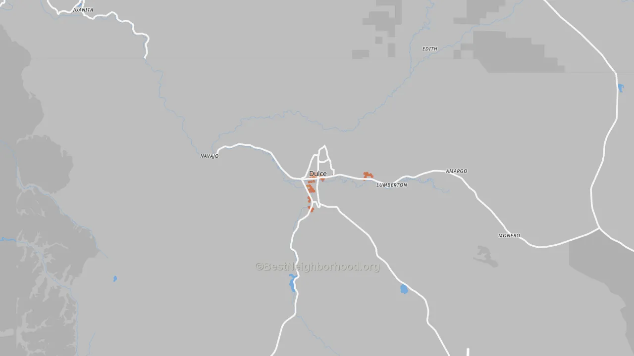 Bike Grade map of Dulce, NM