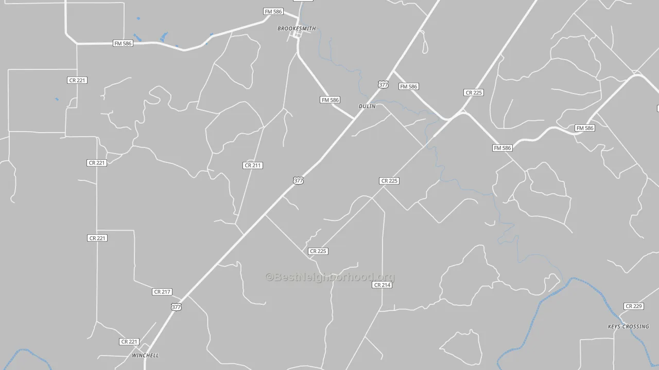 Bike Grade map of Dulin, TX