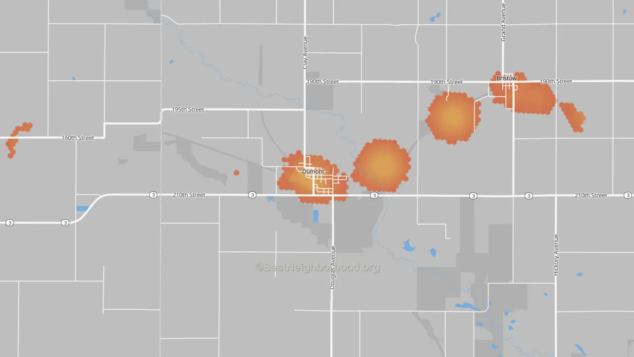 Bike Grade map of Dumont, IA