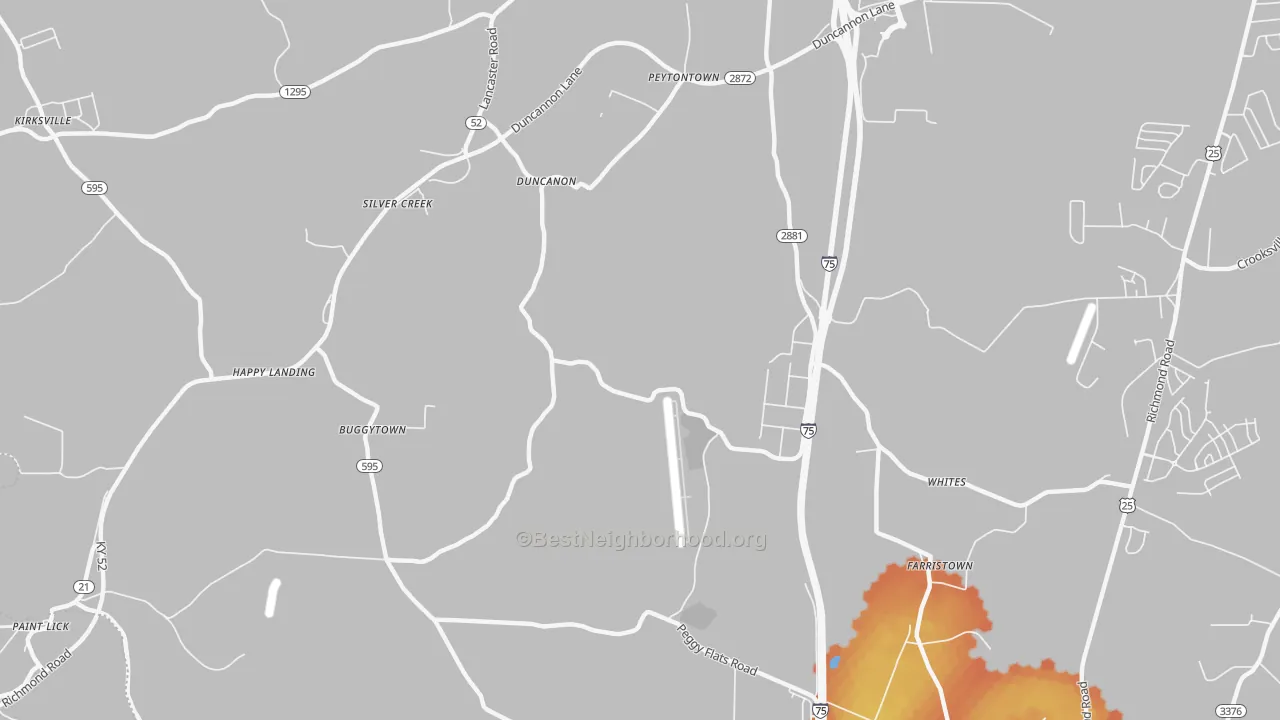 Bike Grade map of Duncanon, KY
