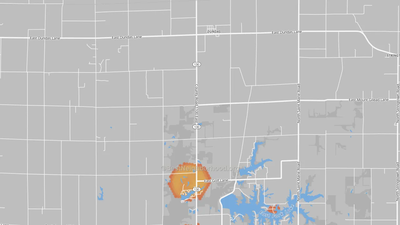 Bike Grade map of Dundas, IL