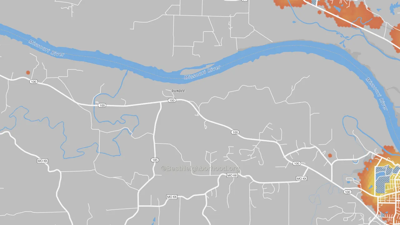 Bike Grade map of Dundee, MO