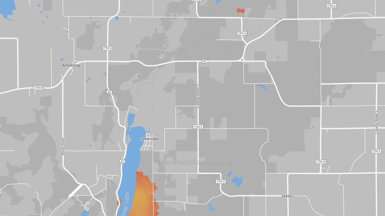 Bike Grade map of Dundee, WI