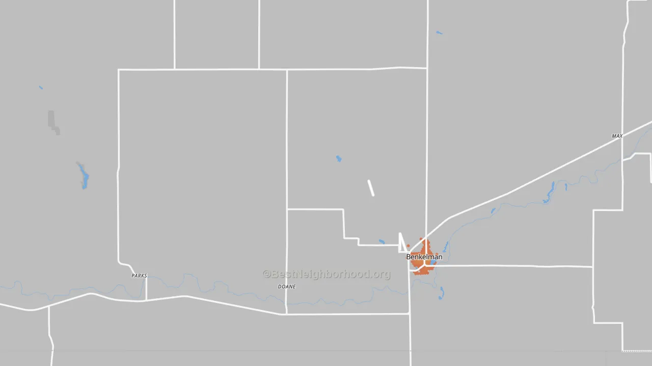 Bike Grade map of Dundy County, NE