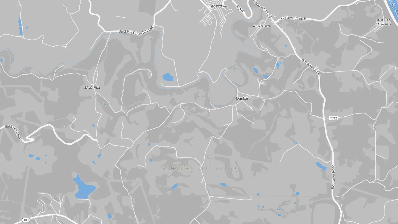 Bike Grade map of Dunkard, PA