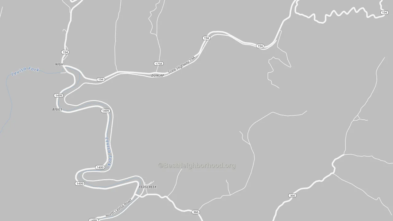 Bike Grade map of Dunlap, KY
