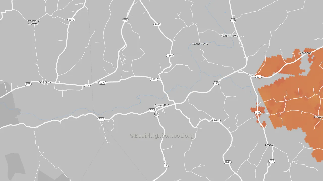 Bike Grade map of Dunnville, KY