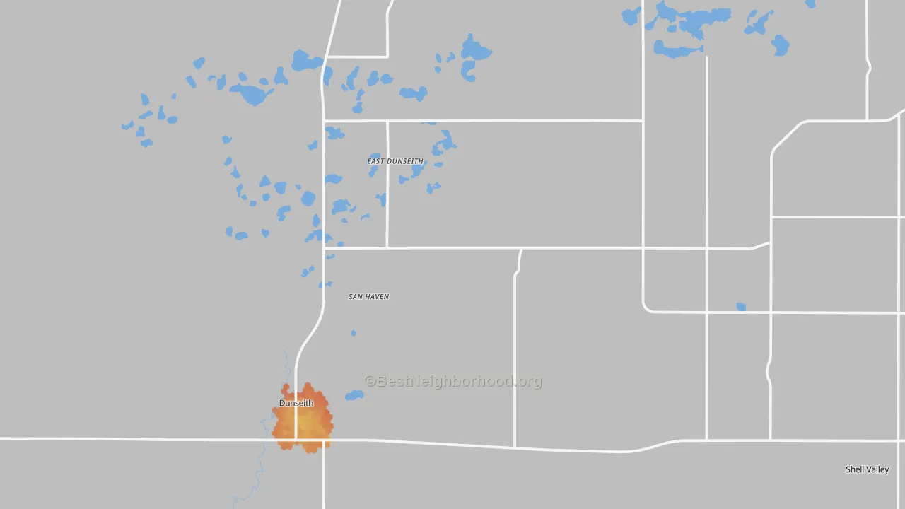 Bike Grade map of Dunseith, ND