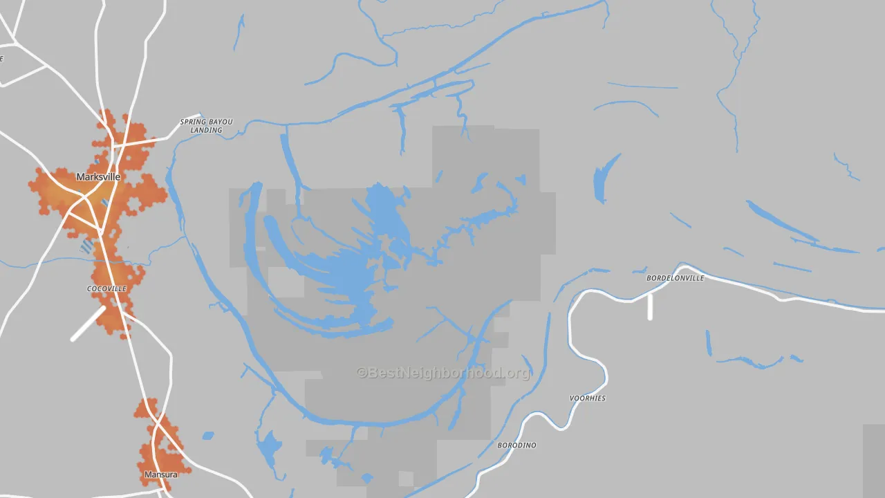 Bike Grade map of Dupont, LA