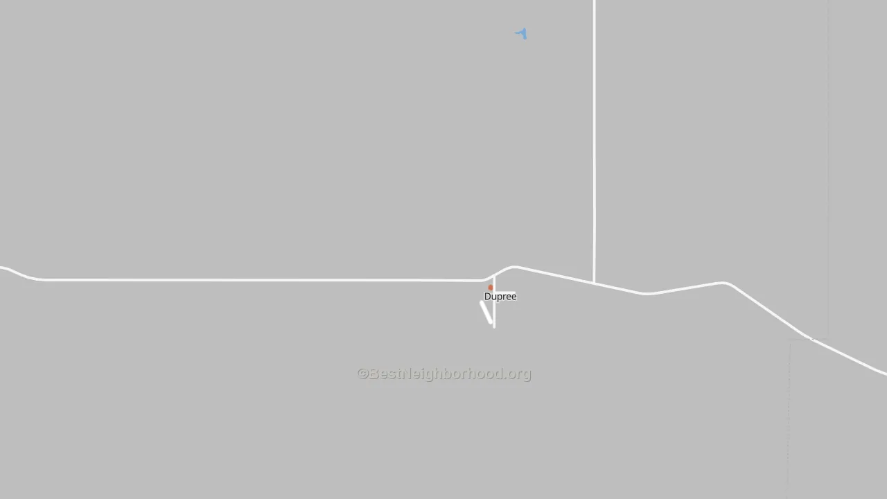 Bike Grade map of Dupree, SD