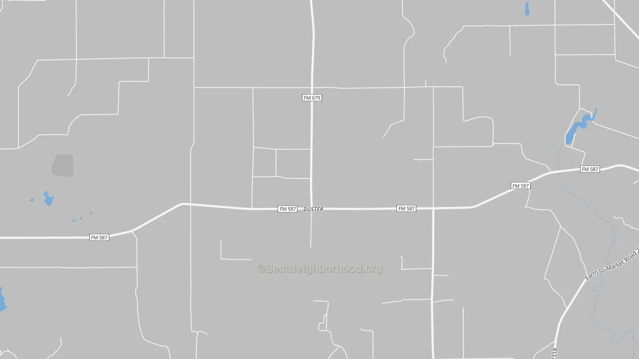 Bike Grade map of Duster, TX