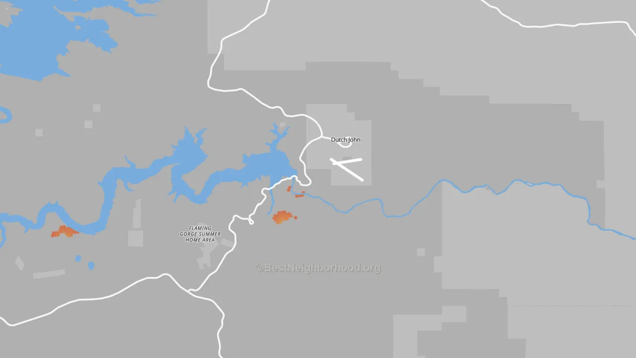 Bike Grade map of Dutch John, UT