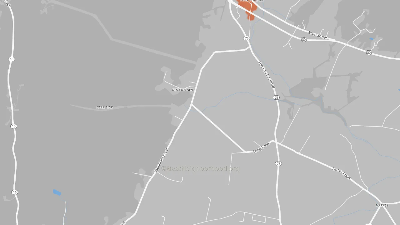 Bike Grade map of Dutchtown, PA