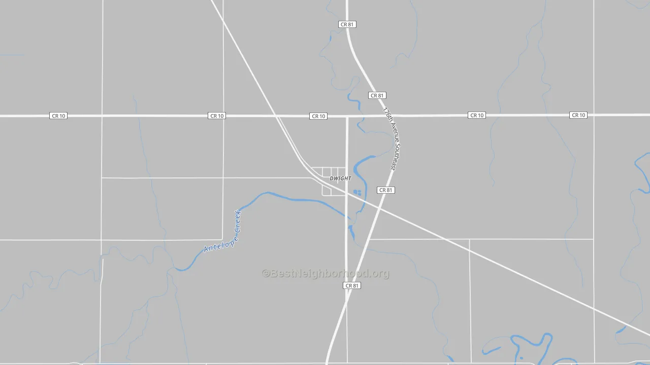Bike Grade map of Dwight, ND
