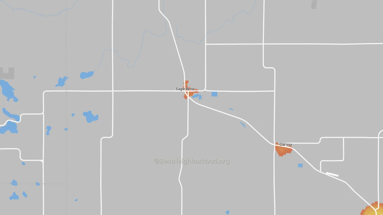 Bike Grade map of Eagle Bend, MN