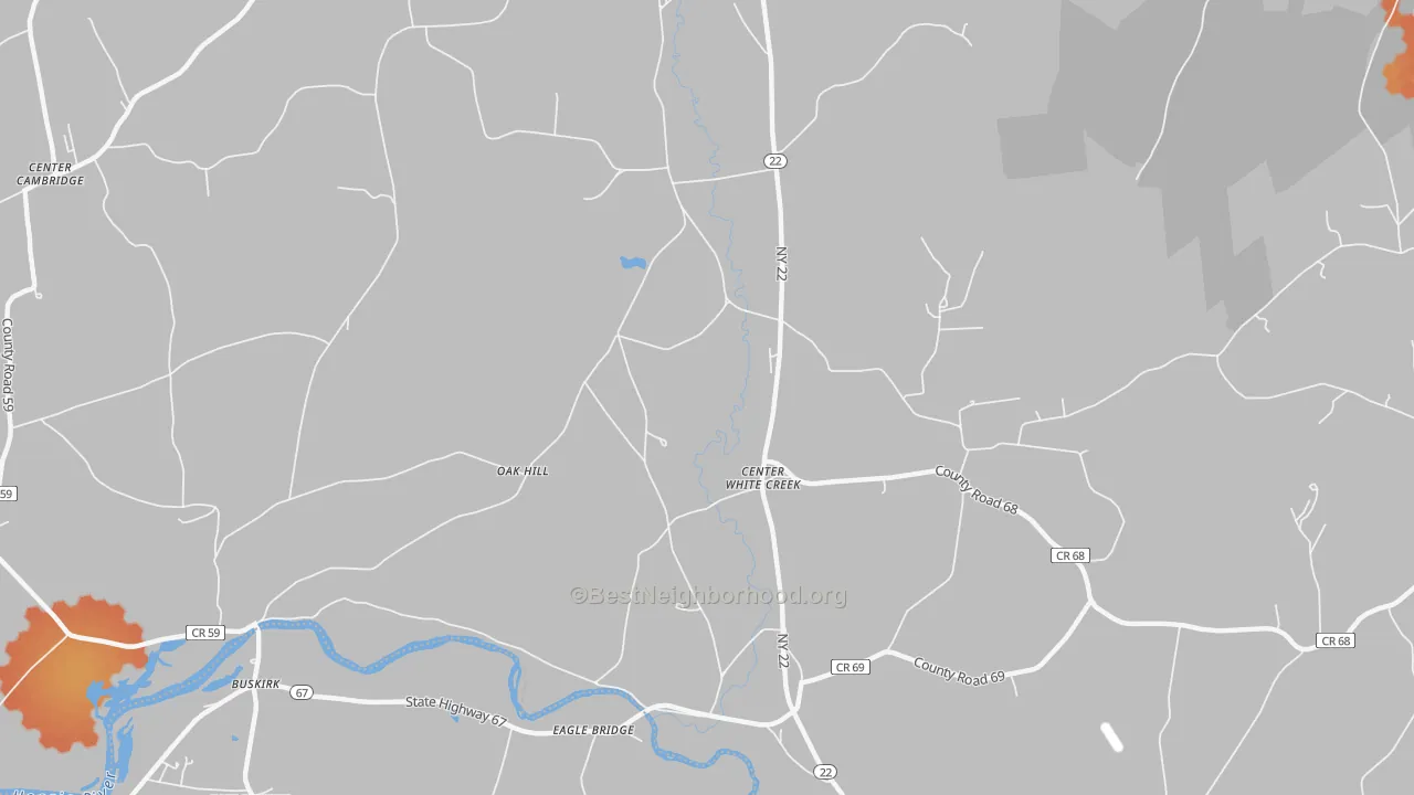 Bike Grade map of Eagle Bridge, NY