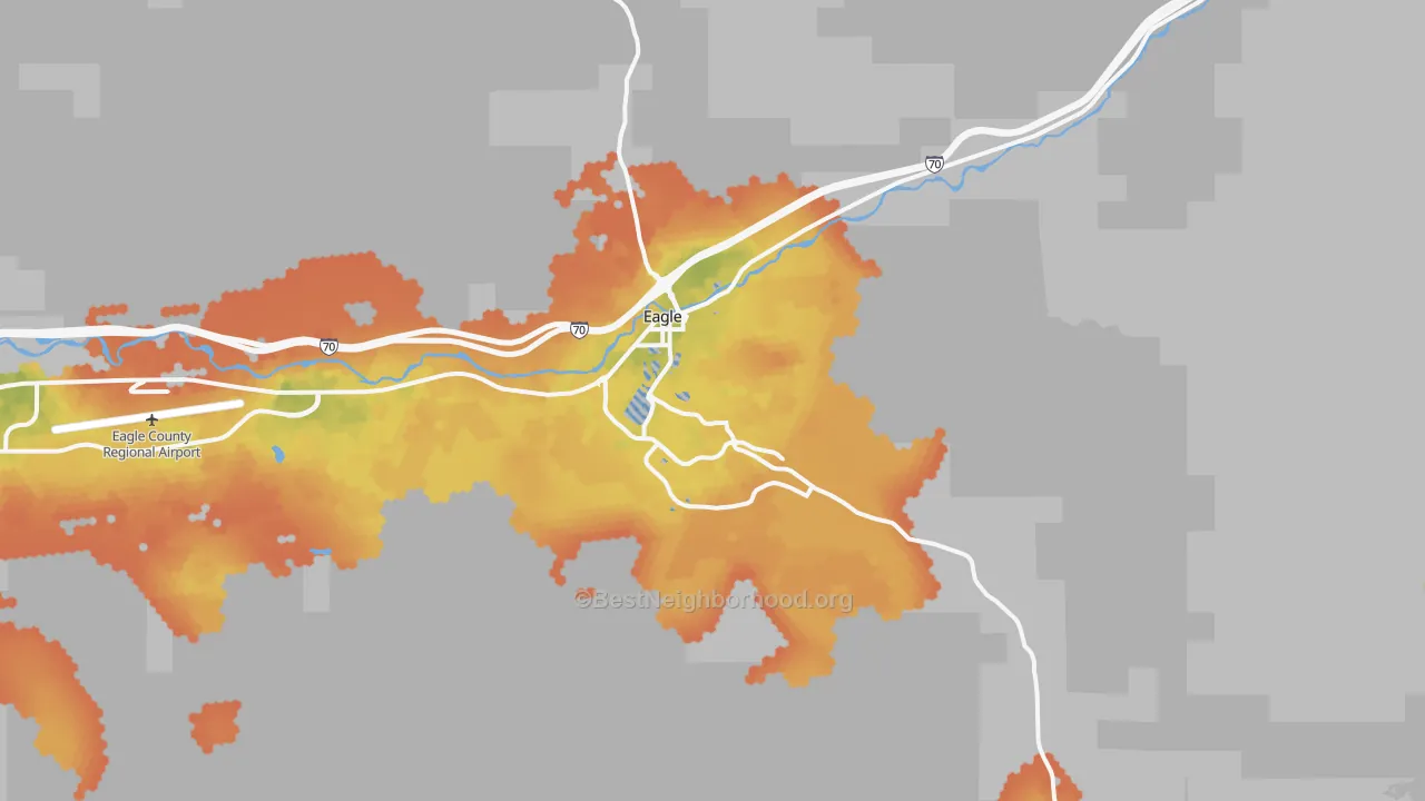 Bike Grade map of Eagle, CO