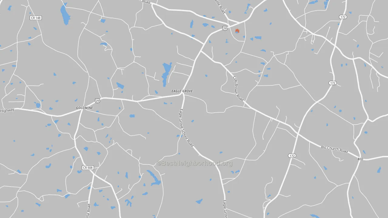 Bike Grade map of Eagle Grove, GA