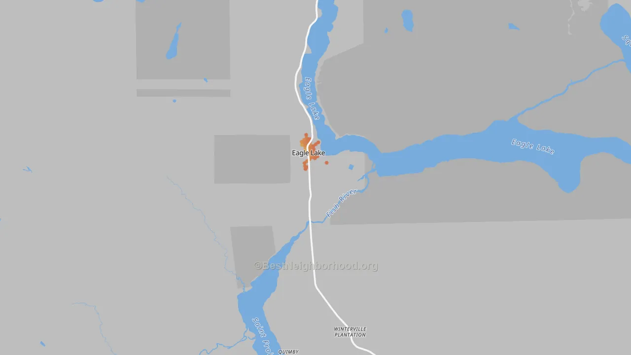 Bike Grade map of Eagle Lake, ME