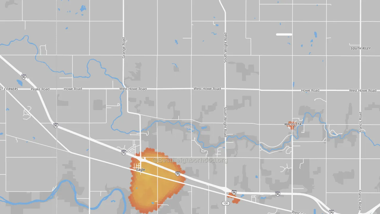 Bike Grade map of Eagle, MI