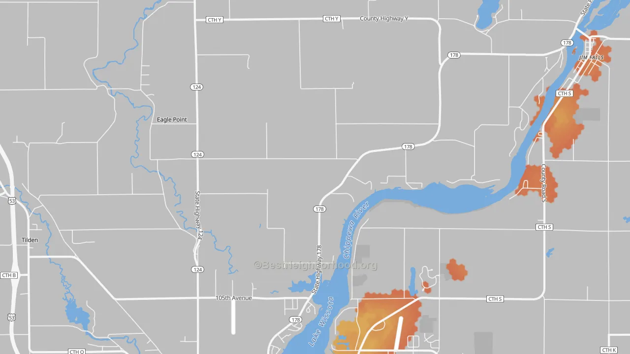 Bike Grade map of Eagle Point, WI