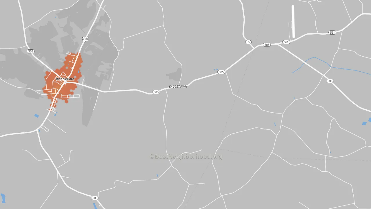 Bike Grade map of Eagletown, NC